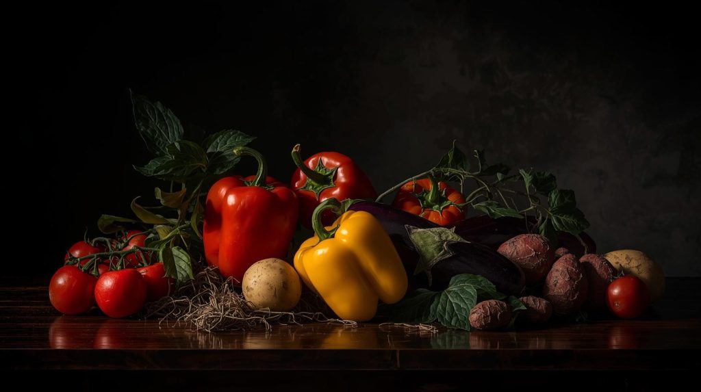 nightshade vegetables tomatoes, peppers, eggplant, and potatoe nightshade vegetables tomatoes, peppers, eggplant, and potatoes