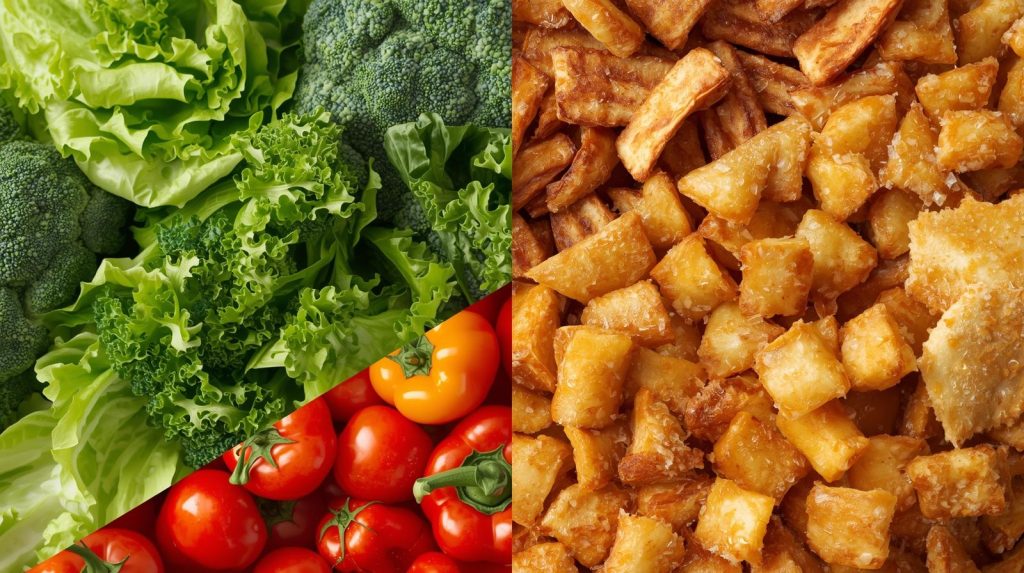 healthy vs inflammatory foods comparison chart